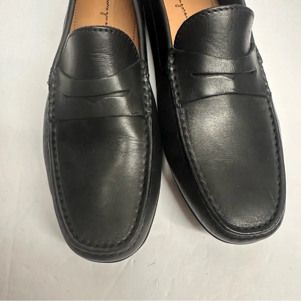 Mugnaio Men's Black Leather Loafers 42 1/2 or US 9.5